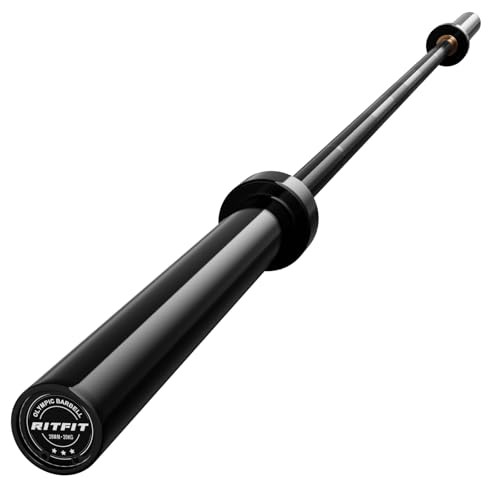 RitFit Elite 7ft Olympic Barbell, Robust 45lb Barbell for Weightlifting and Powerlifting, Superio... | Amazon (US)