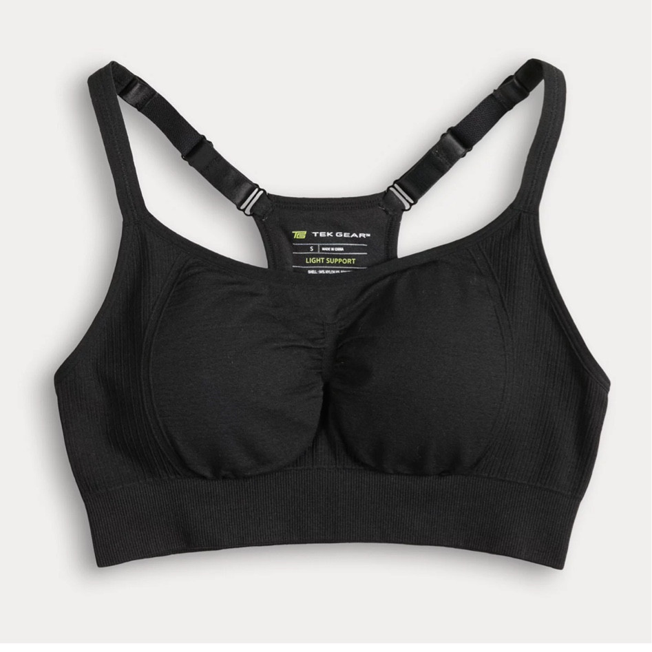 Favorite sports bra from Kohl’s 
Black sports bra 
Seamless sports bra
Workout bra 
Workout clothes 
Undergarments 
Active wear

Athleisure clothing 

Athleisure wear
Fitness outfit 
Fitness Wear 

#LTKActive #LTKFitness #LTKStyleTip