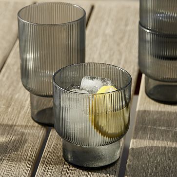 Fluted Acrylic Drinking Glasses | West Elm (US)