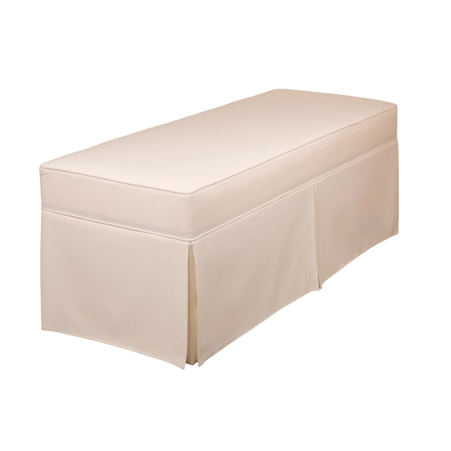 My Texas House Clementine Upholstered Skirted Bench, Taupe | Walmart (US)