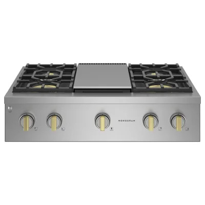 Monogram 36" Professional Gas Rangetop With 4 Burners And Griddle | Perigold