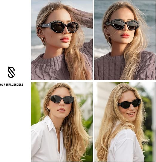 SOJOS Trendy Hexagonal Polarized Sunglasses for Womens Mens,Retro Polygon Shades Plastic Frame Su... | Amazon (US)