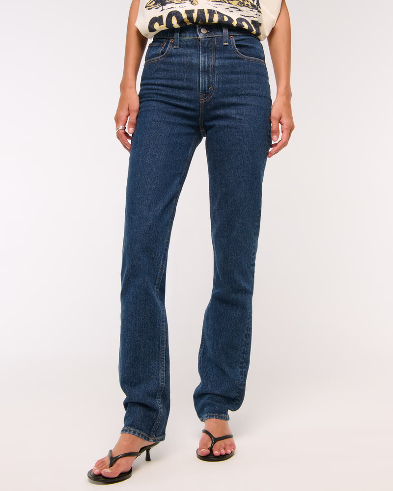 Women's Ultra High Rise 90s Straight Jean | Women's Bottoms | Abercrombie.com | Abercrombie & Fitch (US)