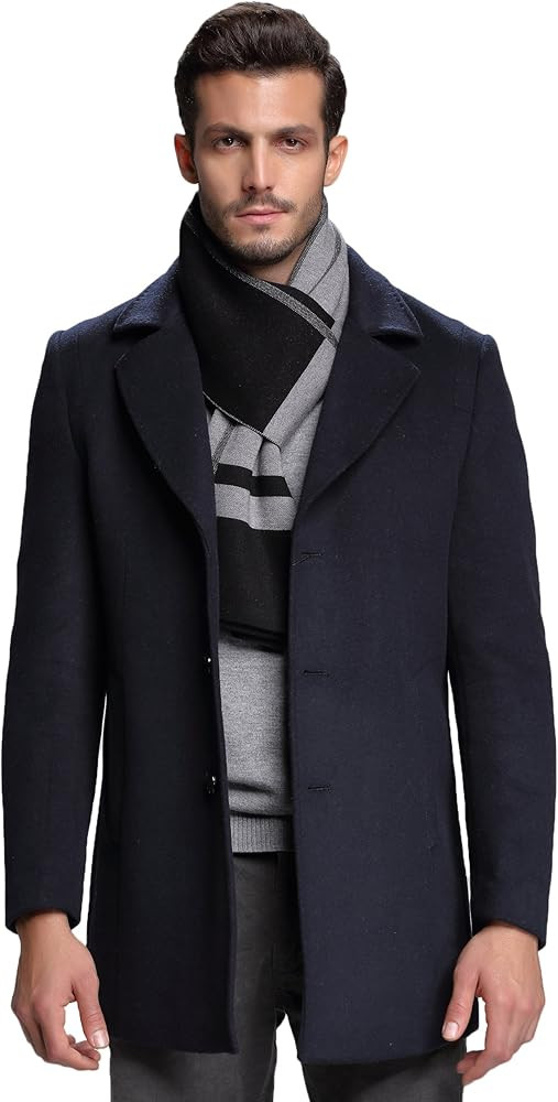 RIONA Men's Winter Cashmere Feel Australian Wool Soft Warm Knitted Scarf | Amazon (US)