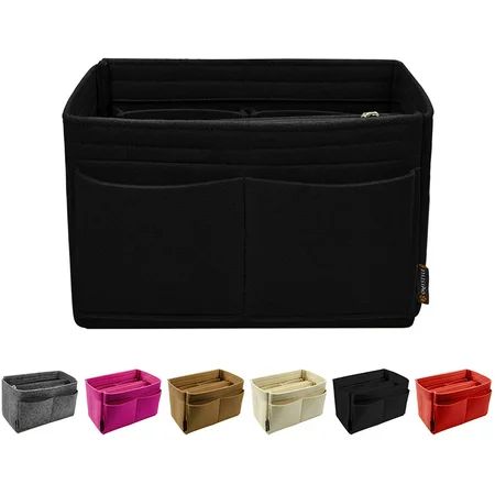 Purse Organizer Multi-Pocket Felt Handbag Organizer Purse Organizer Insert with Handles Handbag & To | Walmart (US)
