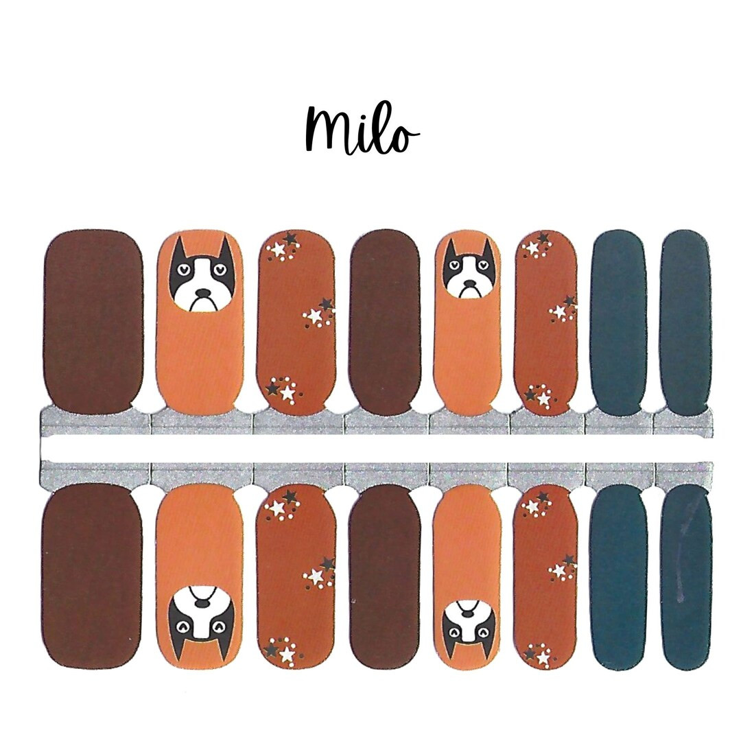 Milo Puppy Nail Wraps Nail Polish Stickers Nail Strips - Etsy | Etsy (US)