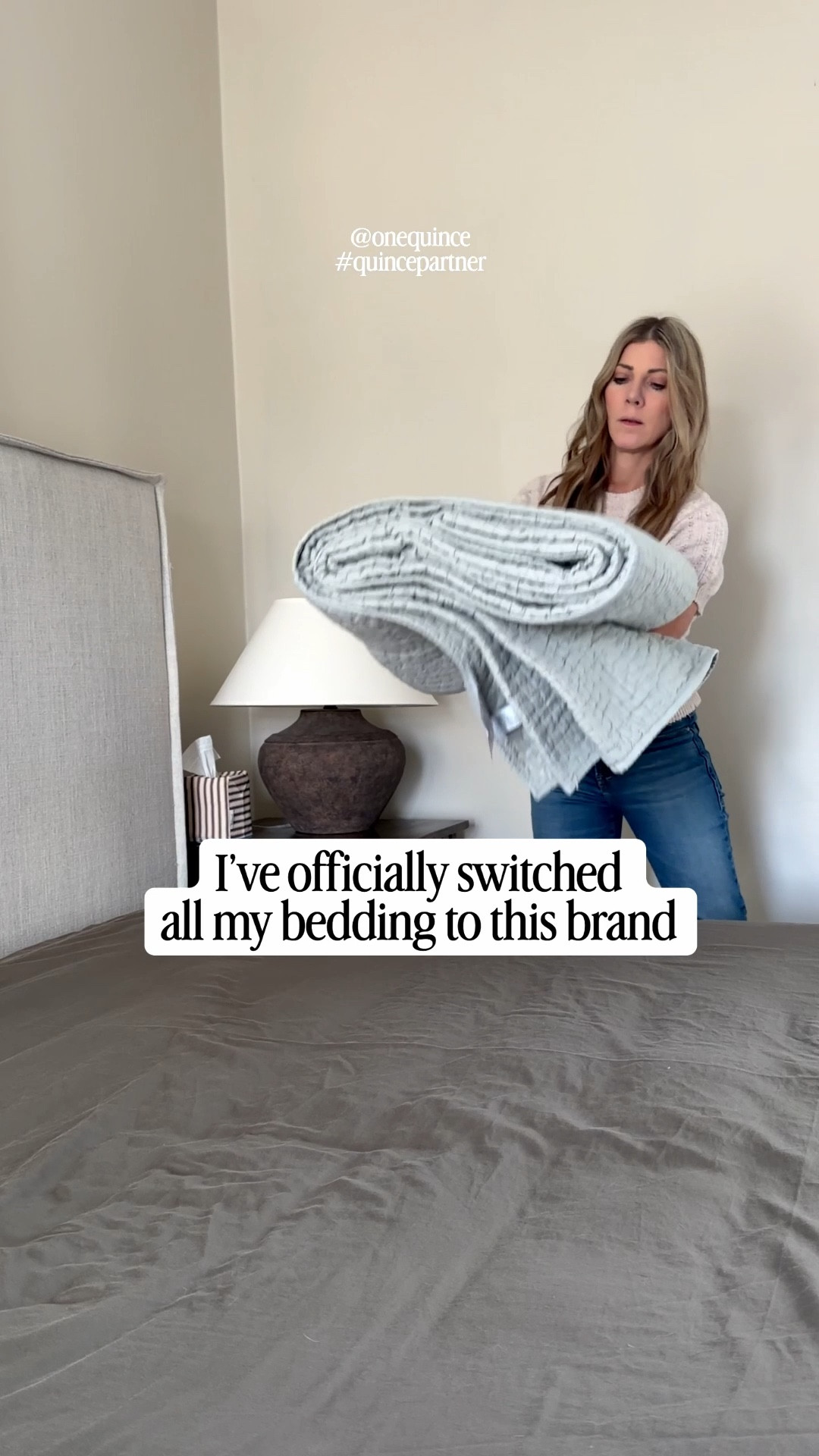 The bedding from @onequince has truly become a staple in our home. I personally own multiple sets of their bamboo, linen and Giza cotton sheet sets along with a couple of their quilts, and they are hands down my absolute favorites.

The quality feels elevated, the pricing is very reasonable, and everything washes beautifully. For spring, I went with this bamboo sheet set paired with the European Linen Stitch Quilt and I love the combination. The coloring is soft, neutral, and perfect for the season without feeling overly trendy.

It’s comfortable, layered, and exactly the kind of bedding I reach for again and again.

#quincepartner





#LTKHome #LTKSaleAlert