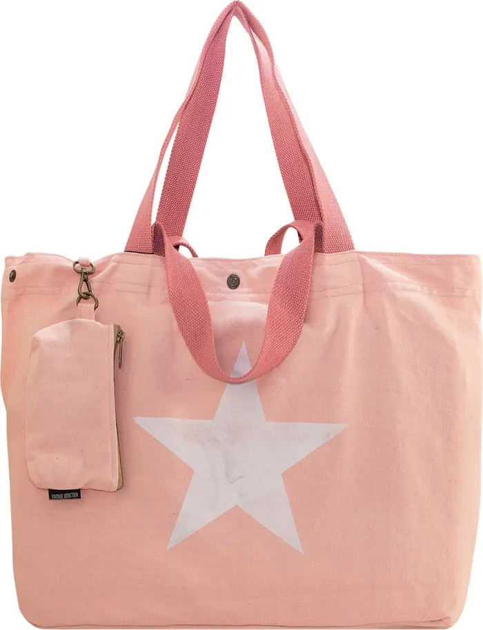 VINTAGE ADDICTION Star Pale Pink Washed Canvas Bag with Coin Purse | Nordstromrack | Nordstrom Rack