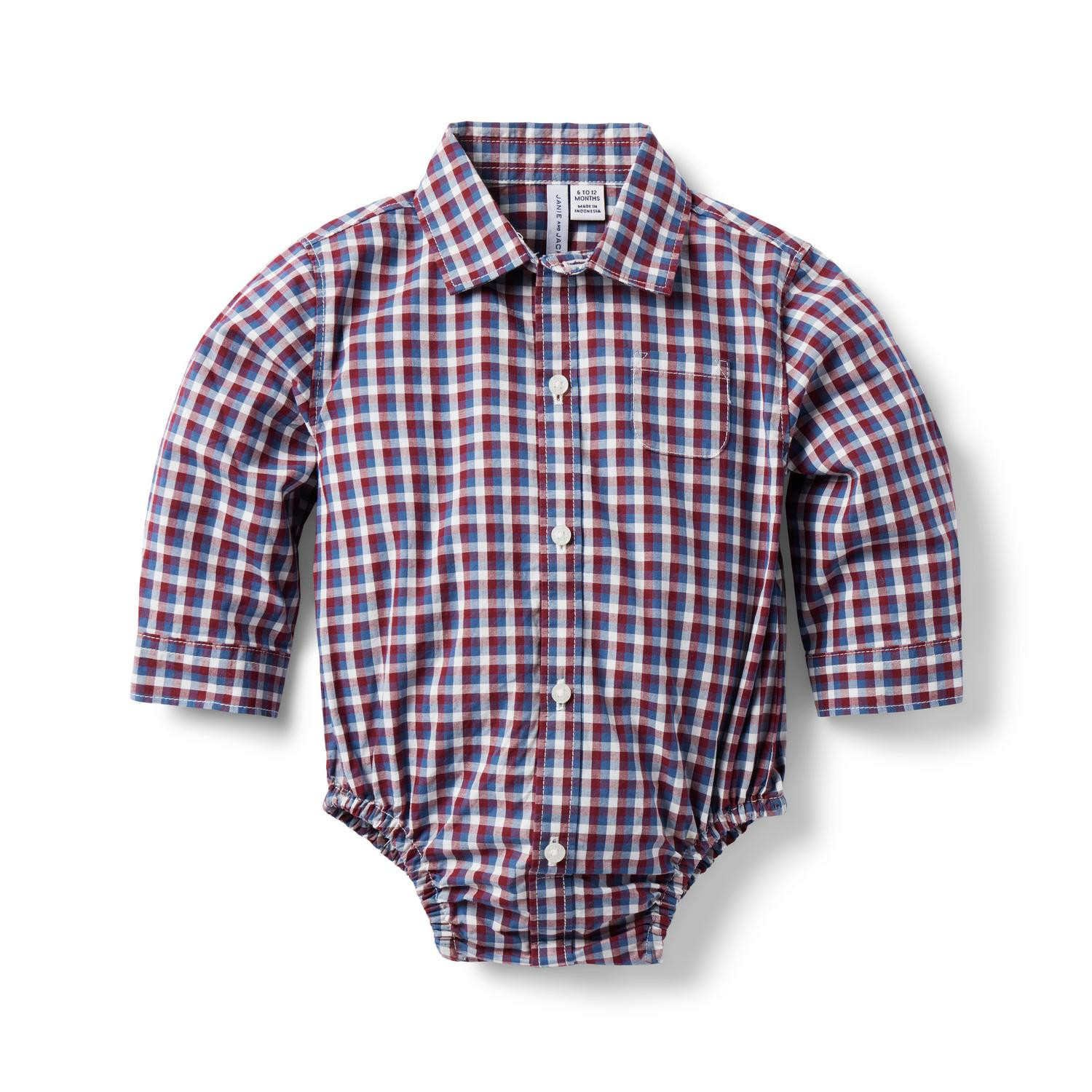 Baby Plaid Poplin Bodysuit | Janie and Jack
