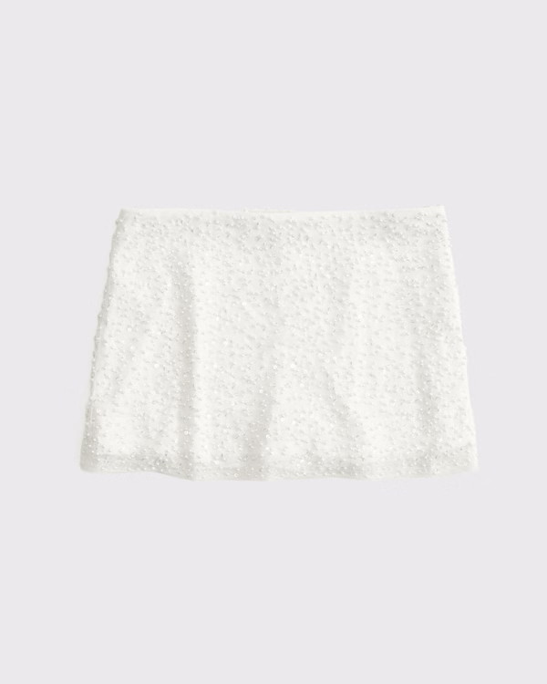 The A&F Scarlett Mid Rise Satin Mini Skort | Abercrombie & Fitch (US)