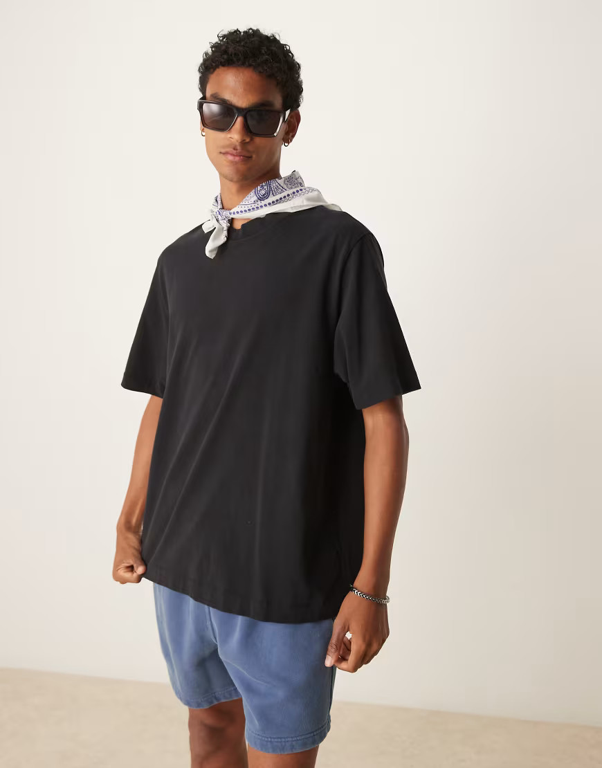 Abercrombie & Fitch premium heavyweight T-shirt in black | ASOS (Global)