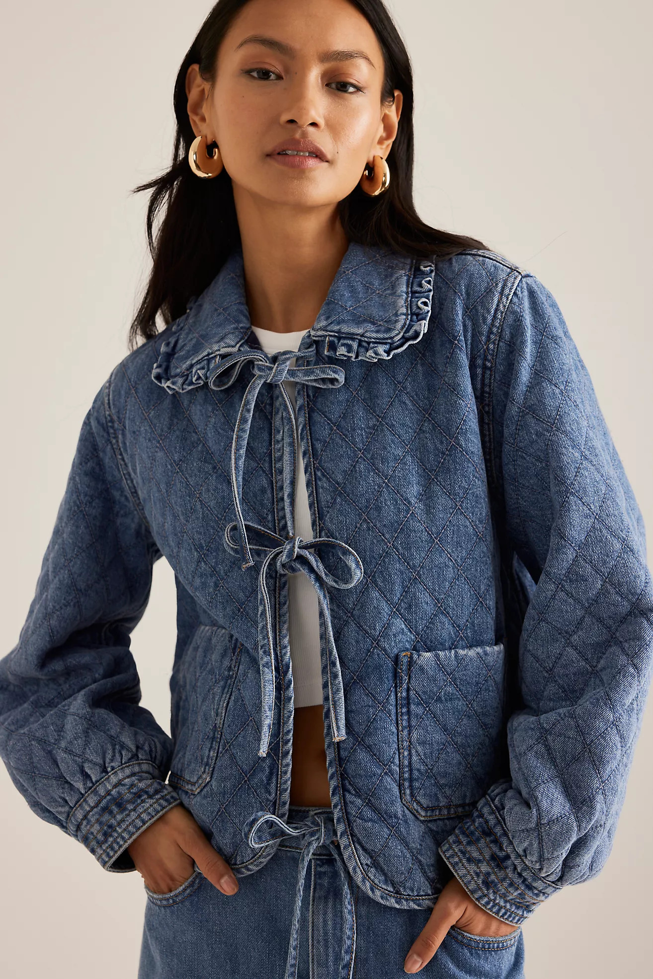 Seventy + Mochi Heidi Quilted Tie-Front Jacket | Anthropologie (UK)