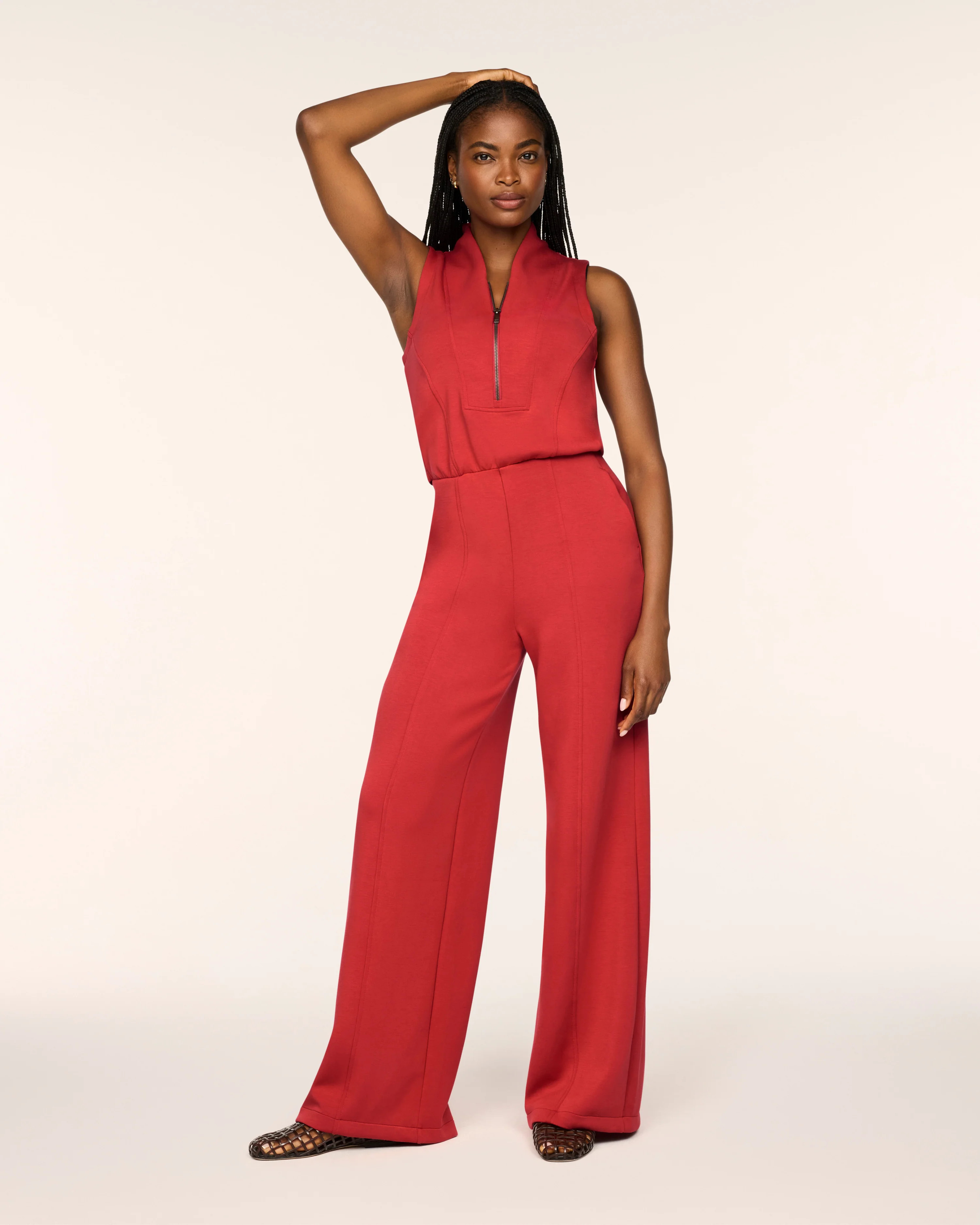 SPANX AirEssentials® Shawl Collar Half Zip Jumpsuit | Spanx