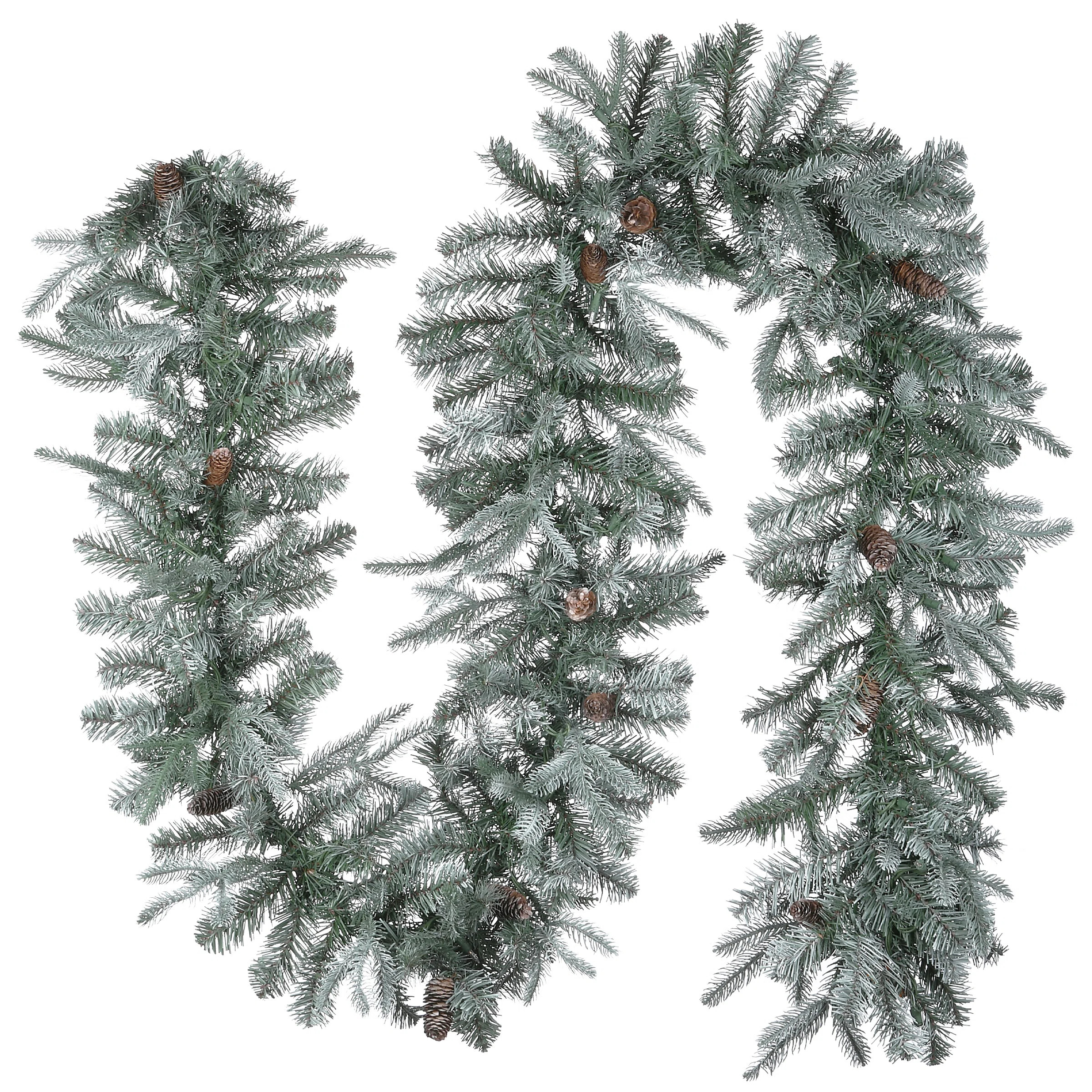 9ft. Frosted Arctic Spruce Garland with Clear Lights | Wayfair North America