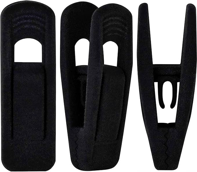Black Velvet Hanger Clips (60-Pack), Strong Velvet Hangers Clips for Velvet Hangers, Pant Skirt H... | Amazon (US)