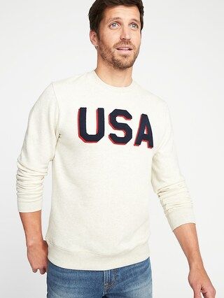 Classic "USA" Graphic Fleece Sweatshirt for Men | Old Navy US