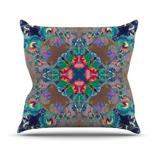 Kess InHouse Danii Pollehn "Flowery" Floral Kaleidoscope Outdoor Throw Pillow, 26 by 26-Inch | Amazon (US)