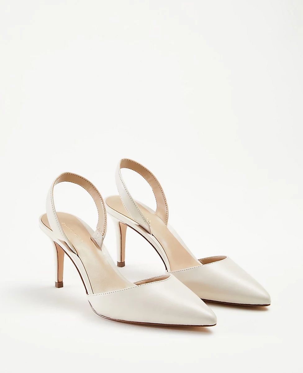 Kerry Leather Slingback Pumps | Ann Taylor (US)