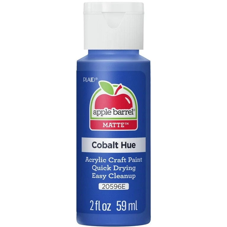 Apple Barrel Acrylic Craft Paint, Matte Finish, Cobalt Hue, 2 fl oz - Walmart.com | Walmart (US)
