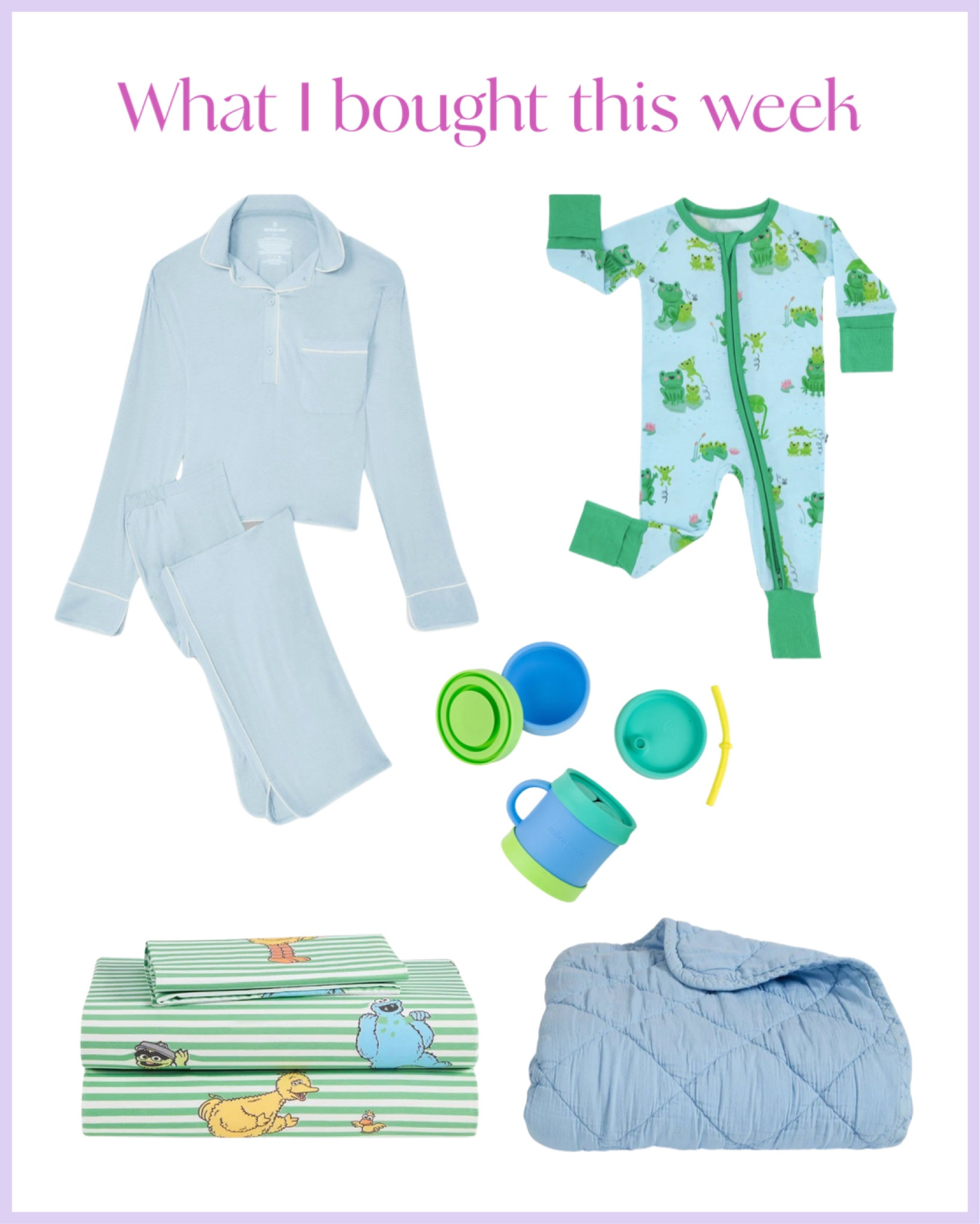 I guess I can’t stay away from blue and green right now 😅 I’m definitely in my cozy era that’s for sure. Can’t live without soft pajamas and this Sesame Street collab with brooklinen was so cute I had to grab some sheets for my sons roomm

#LTKbaby #LTKkids #LTKfindsunder50