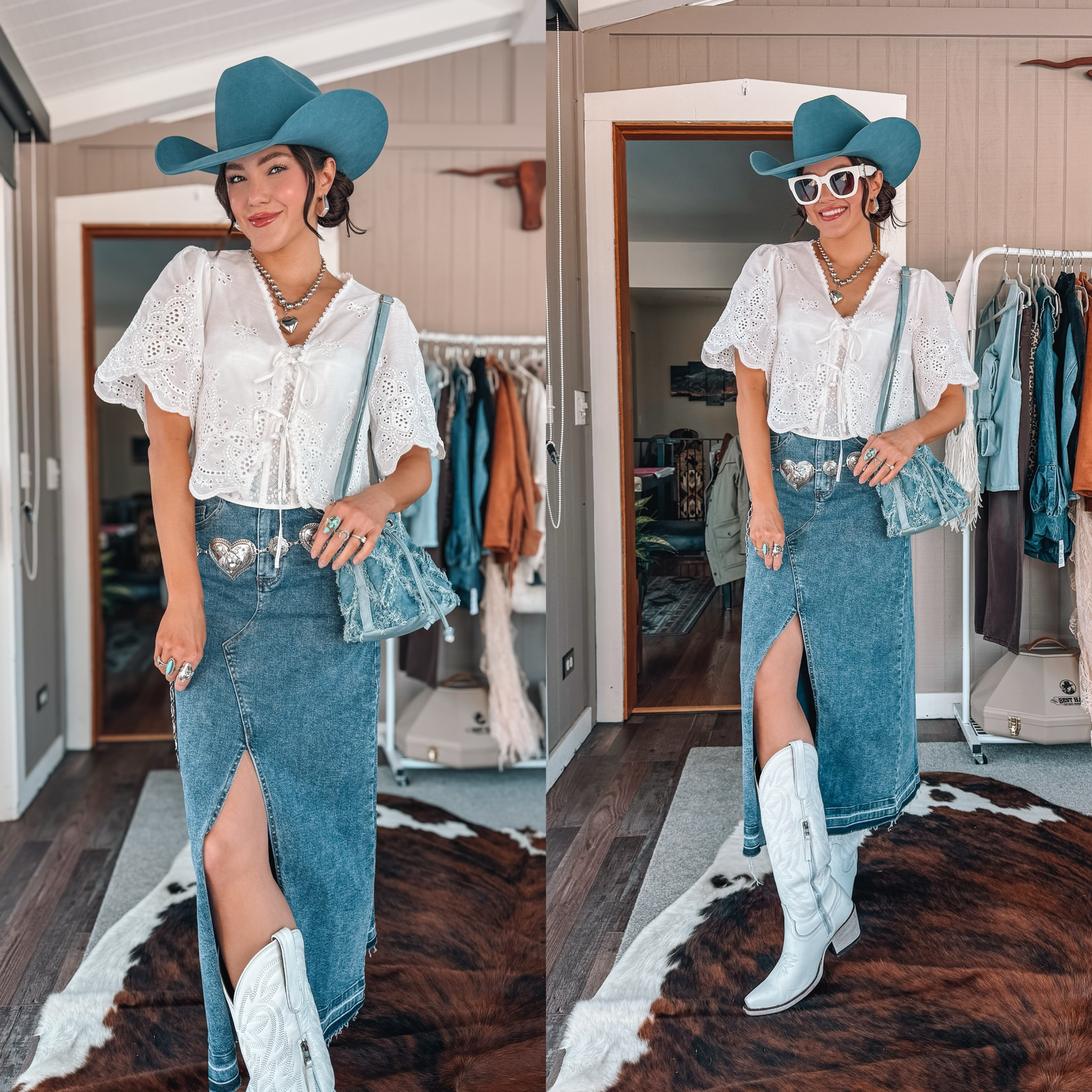 Spring western outfit! 

Lane boots: “TXCARA” for discount shopped on website! 

#westernfashion #rodeofashion

#LTKMostLoved #LTKStyleTip #LTKFindsUnder50