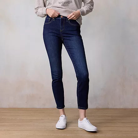 Women's LC Lauren Conrad Midrise Skinny Jeans, Size: 0 T/Large, Black | Kohl's