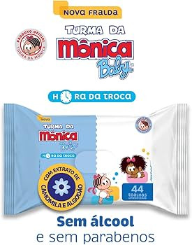 Toalha Umedecida Hora Da Troca Turma Da Mônica 44 Unidades | Amazon (BR)