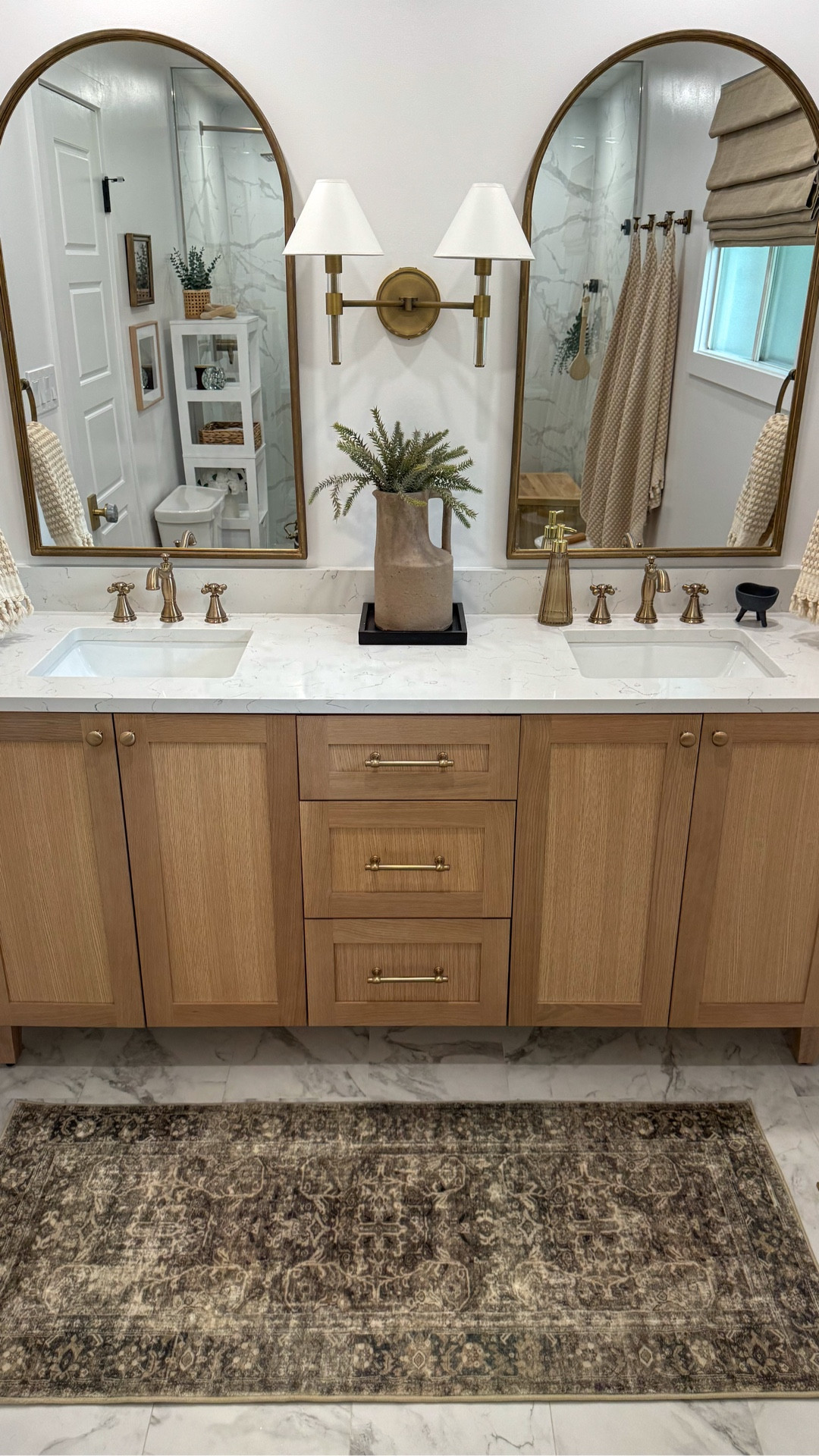 GOODBYE OUTDATED BATHROOM✌🏼

Were you here for this transformation?
One of my favourite spaces! Neutral, calming, luxurious and inviting. The perfect mix of high-end and budget friendly pieces helped me create the perfect primary bathroom🫶🏼

#beforeandafter #bathroom #primarybathroom #bathroomdecor #bathroominspo #homedecorinspo #moderntransitional #neutralhome #homedecor

#LTKHome