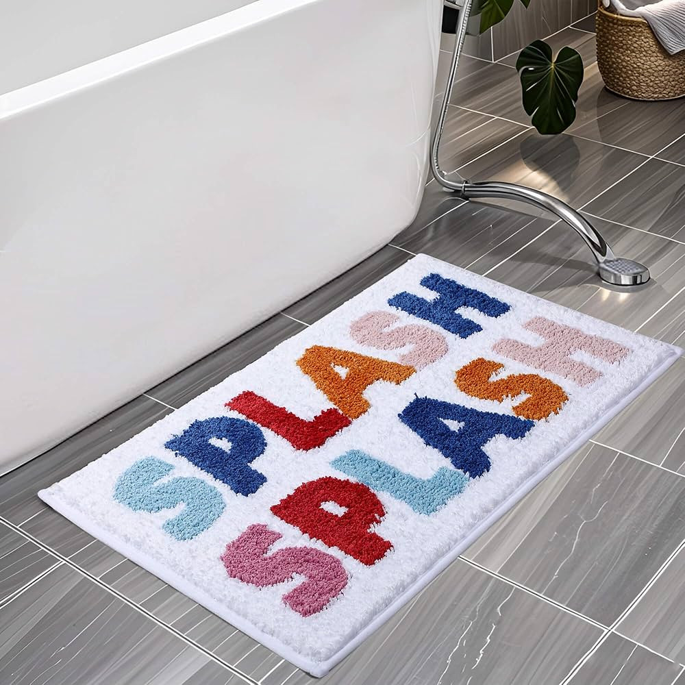 Bath Mats for Bathroom Non Slip Bath Rugs Soft Absorbent Bathroom Rugs Funny Bathroom Decor Machi... | Amazon (US)