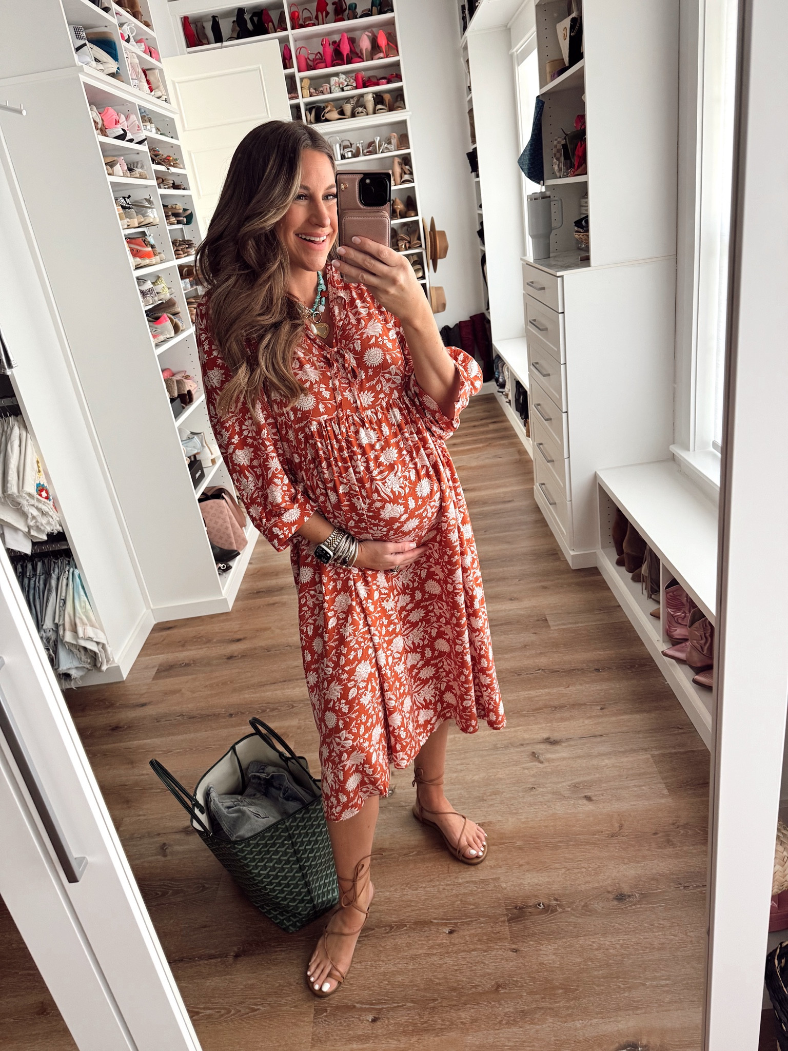 In a size medium in dress on Amazon prime! 