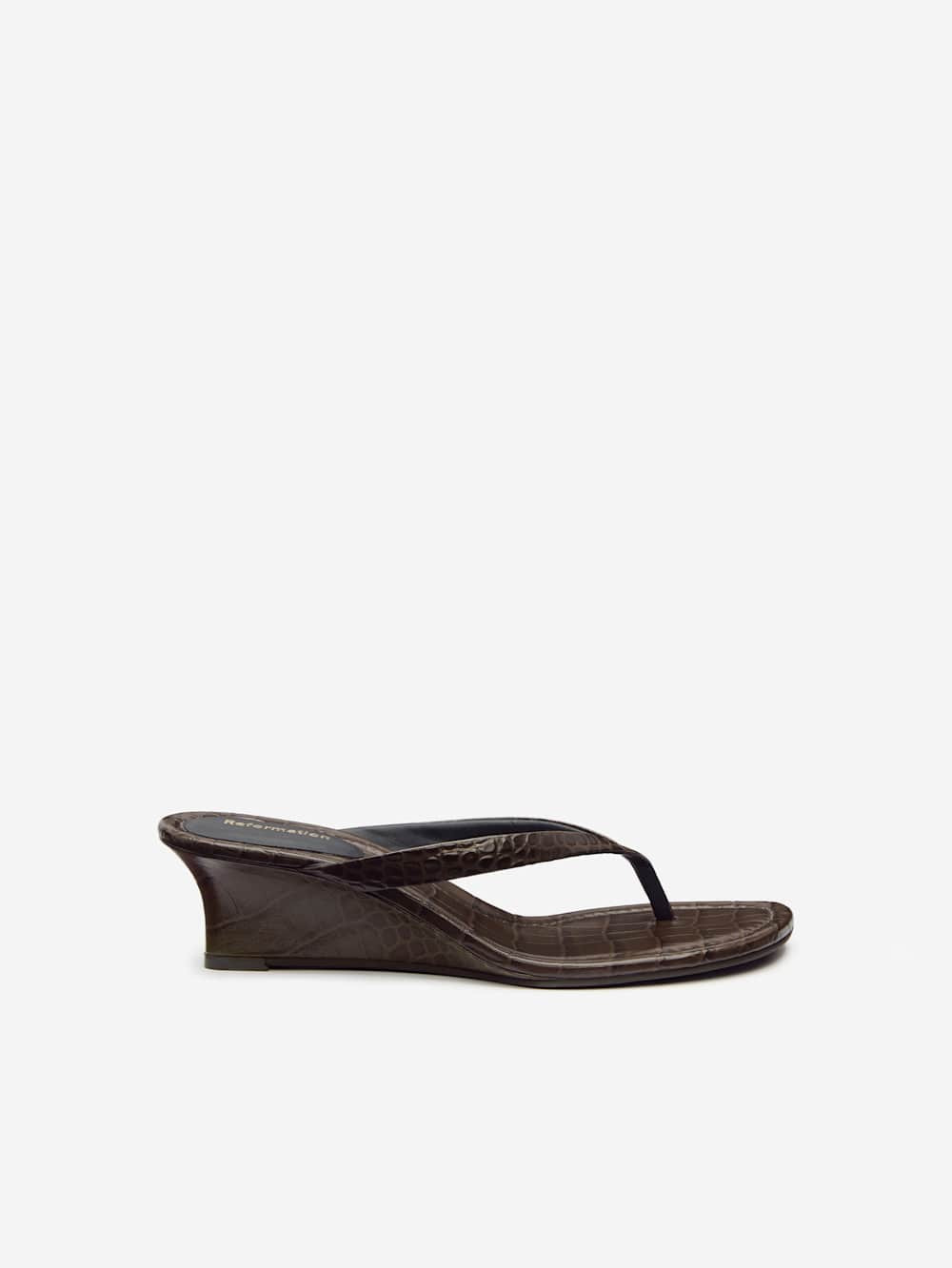Amelia Thong Wedge Sandal | Reformation (Global)
