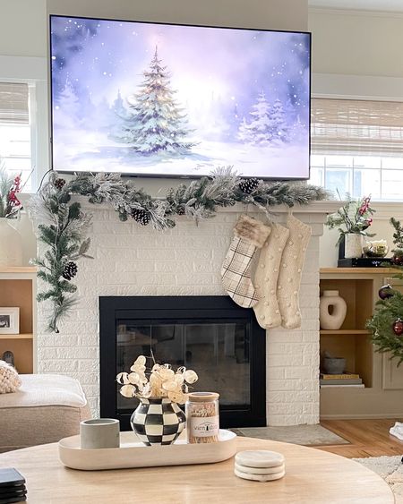 My favorite garland is on sale now at Target! Shop my living room Christmas decor.
Modern neutral bright Christmas tree fireplace mantel stockings 

#LTKsalealert #LTKHoliday #LTKhome