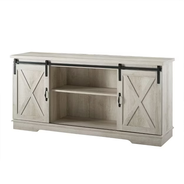 Modern Sliding Barndoor Farmhouse TV Stand for TVs up to 65" - Saracina Home | Target