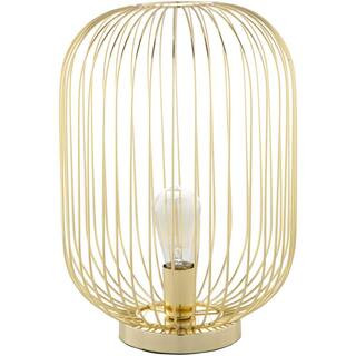 Livabliss Enrietta 17 in. Gold Indoor Table Lamp with Gold Cage Shaped Shade S00161019165 - The H... | The Home Depot