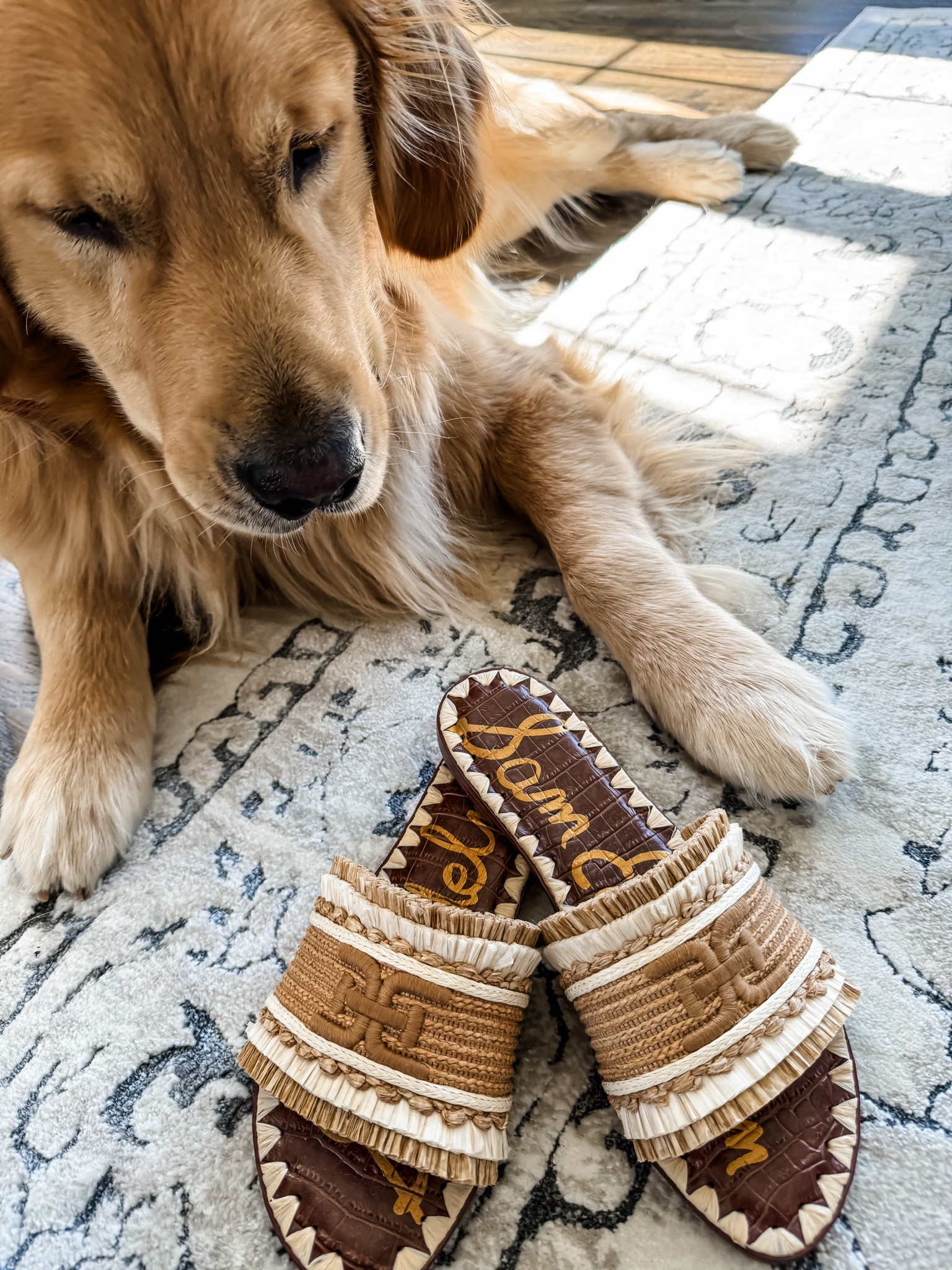 Cheap sam edelman glenda raffia slide sandal Deals