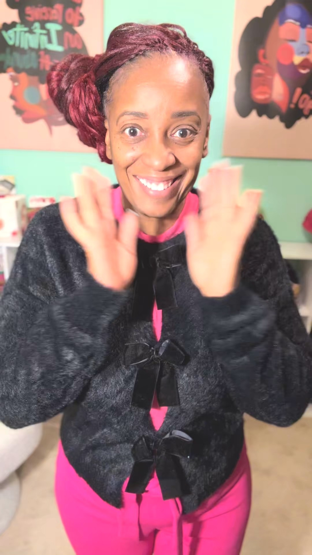 This Am post shared now!! 

Today’s look is giving POWER PINK with a side of “don’t play with me” black.

I pulled out the hot pink pants, paired them with the matching pink top, and topped it all off with this adorable black bow-tie sweater that’s serving fashion with attitude. Finished the look with sleek black shoes, because balance, baby.

If you love a combo that’s sweet and a little savage, this pink-and-black moment is calling your name. Step into it, own it, and let the world know you didn’t come to play — you came to SLAY.

#LTKdayinmylife #LTKootd #LTKgrwm