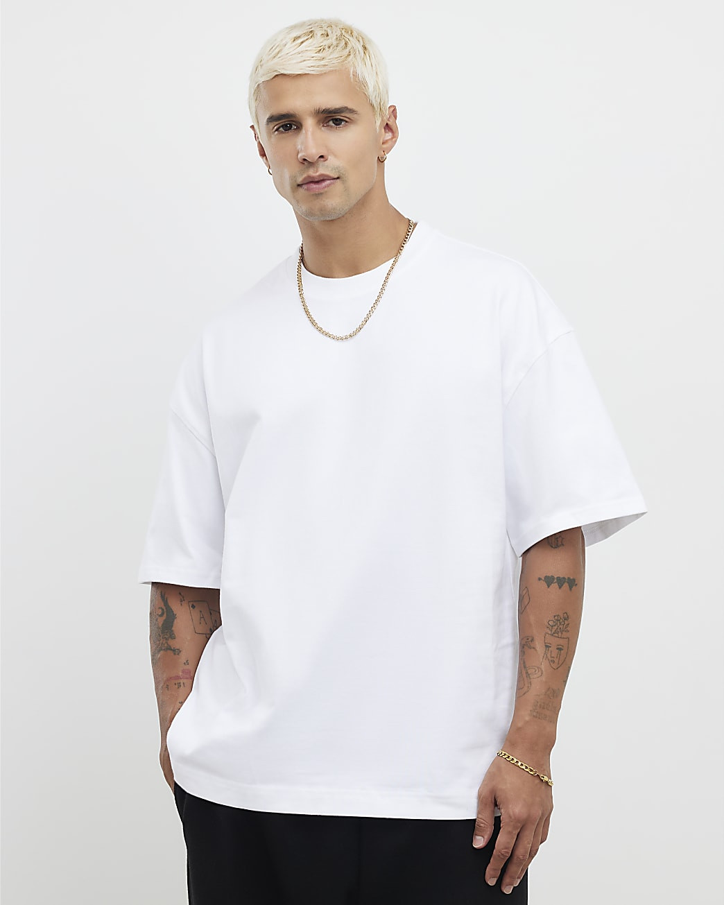 White Oversized Fit Pack Of 3 T-Shirts | River Island UK & IE