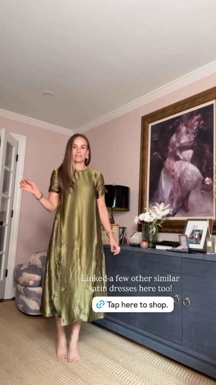 Linked a few other similar satin dresses here too! @bananarepublic