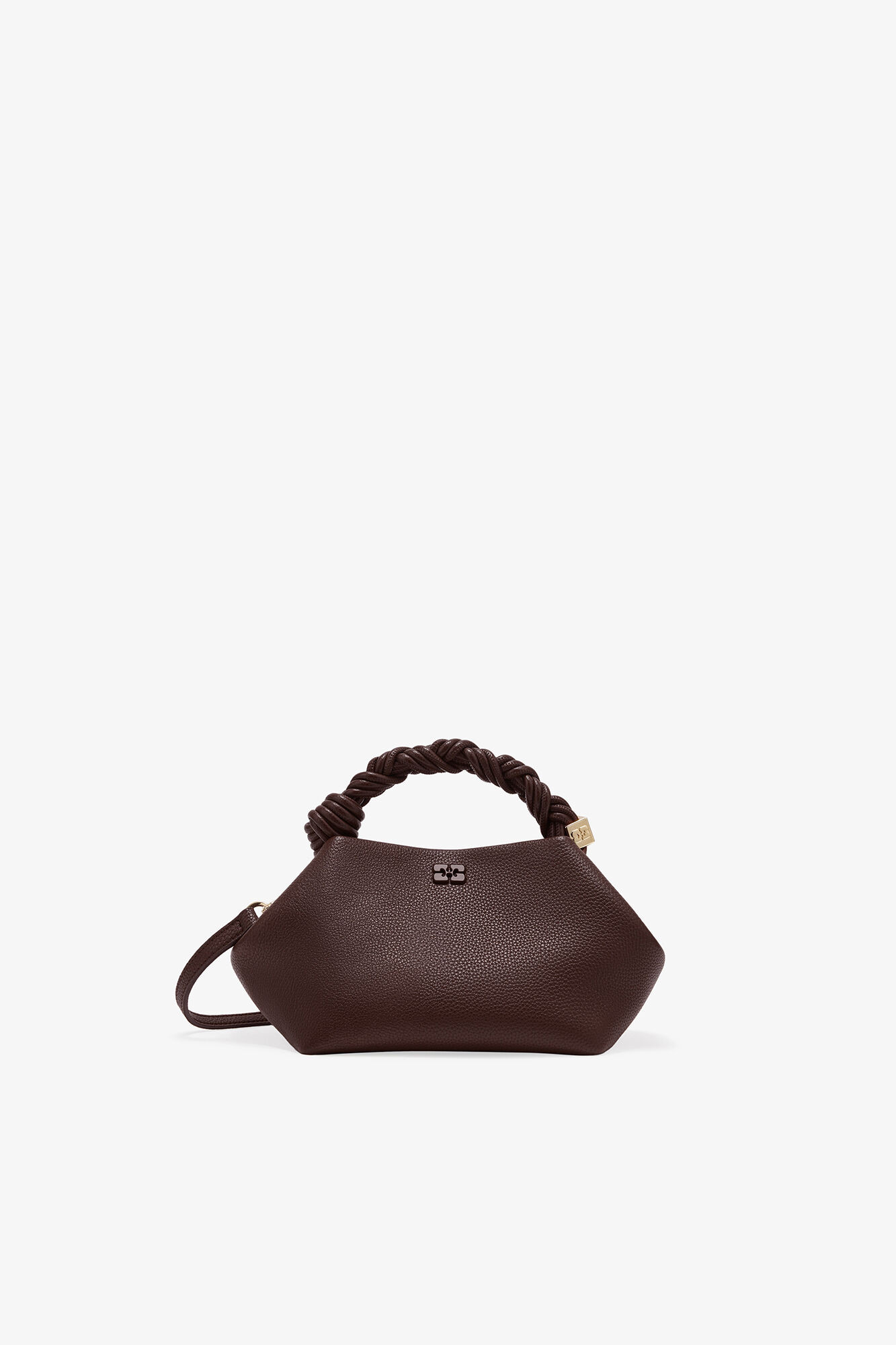 Brown Grained Small Bou Bag | Ganni
