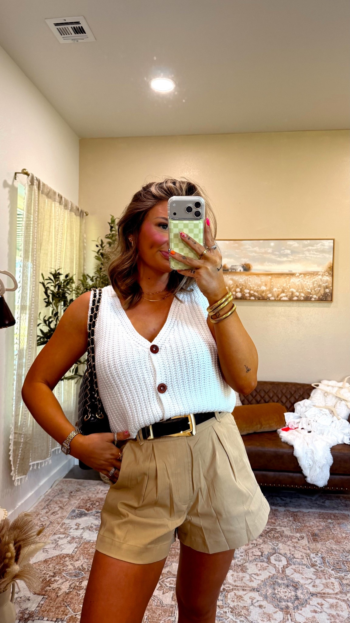 Such an easy, classy look for spring from Amazon! These shorts fit like a dream! Wearing a small in all 👜 #amazon #amazonstyle #spring2026 #amazondeals

#LTKSaleAlert #LTKSeasonal #LTKootd