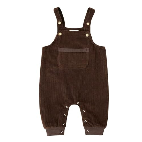 Volunboy Baby Boys Corduroy Overalls Kids Bib Pants Suspenders Trousers Toddler Jumpsuit Bottom Outfit (Coffee, 3-4T) | Amazon (US)