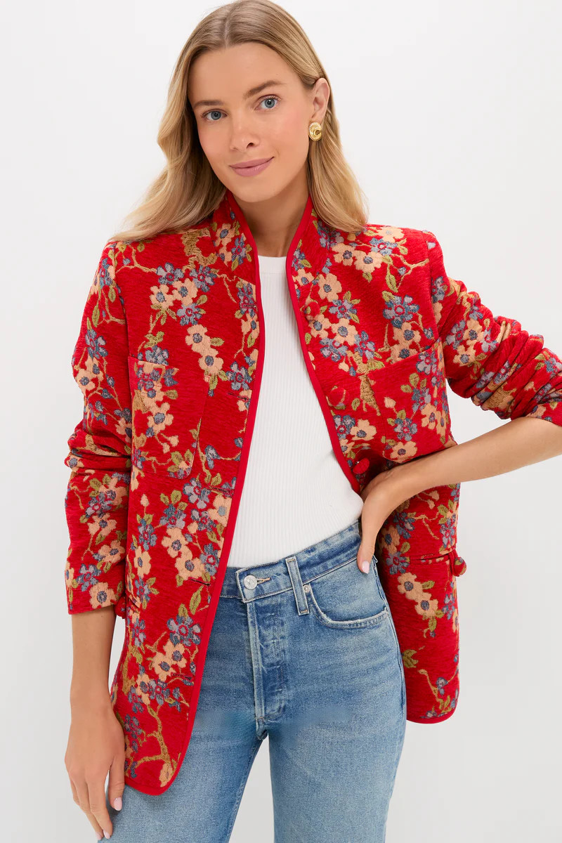 Sakura Blossom Chenille Jacquard Harrison Jacket | Tuckernuck (US)