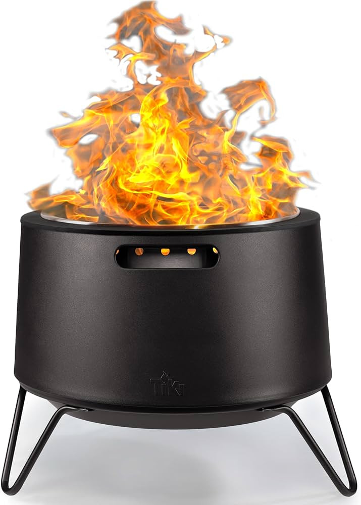 TIKI Brand Smokeless 20 Inch Social Fire Pit, Wood Burning Outdoor Fire Pit - Includes Cloth Cove... | Amazon (US)