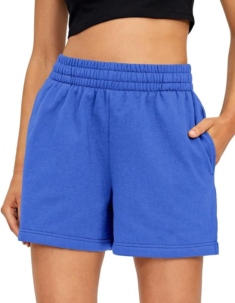 AUTOMET Women's Shorts Casual Summer Drawstring Comfy Elastic High Waist Running Shorts with Pock... | Amazon (US)