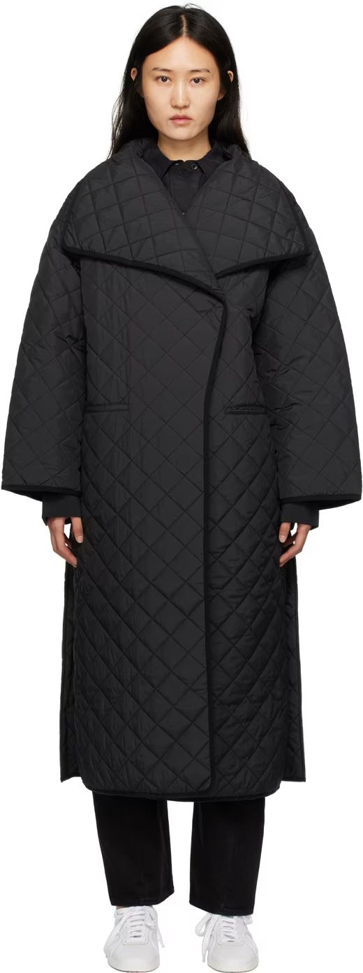 Black Quilted Coat | SSENSE