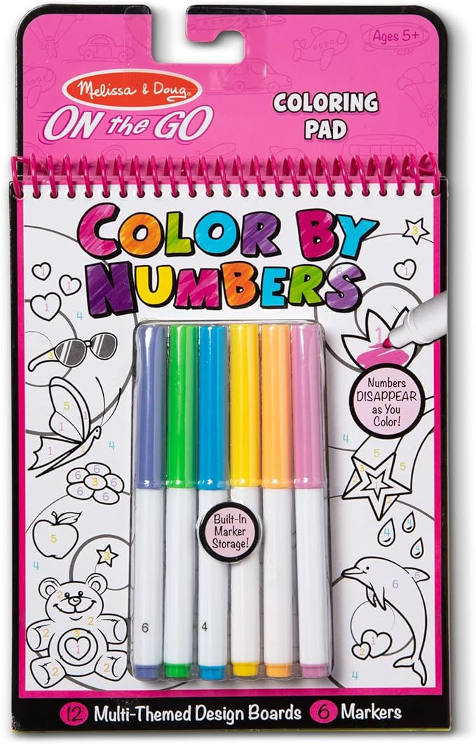 Melissa & Doug On the Go Color by Numbers Kids' Design Board - Unicorns, Ballet, Kittens, and Mor... | Amazon (US)