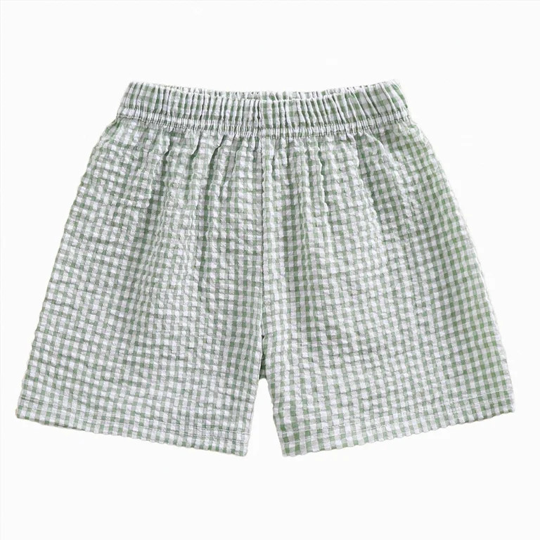 UngA Toddler Kids Baby Boy Girl Gingham Seersucker Shorts Elastic Waist Plaid Shorts Summer Casua... | Walmart (US)