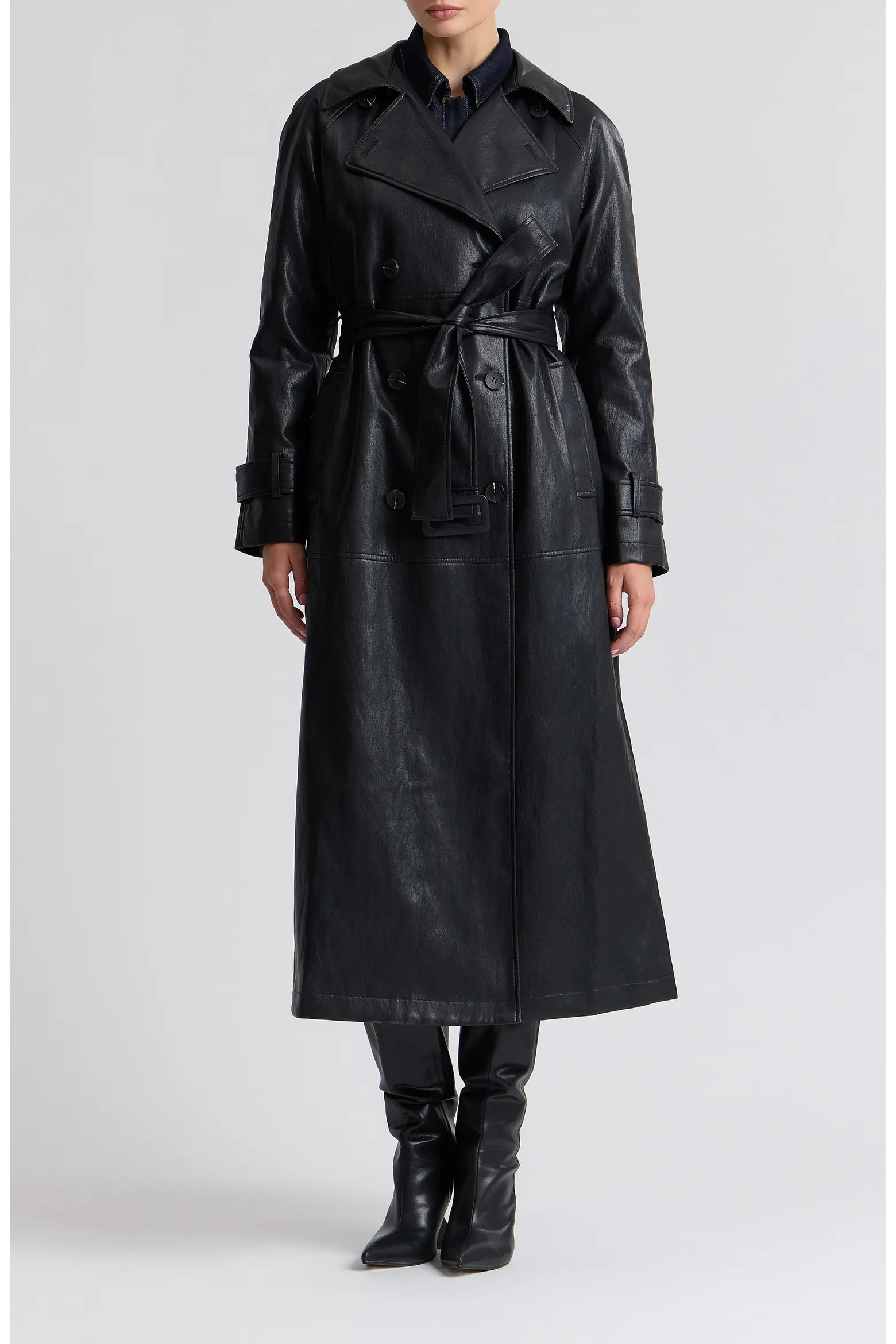 Oversize Raglan Faux Leather Trench Coat (Women) | Nordstrom | Nordstrom