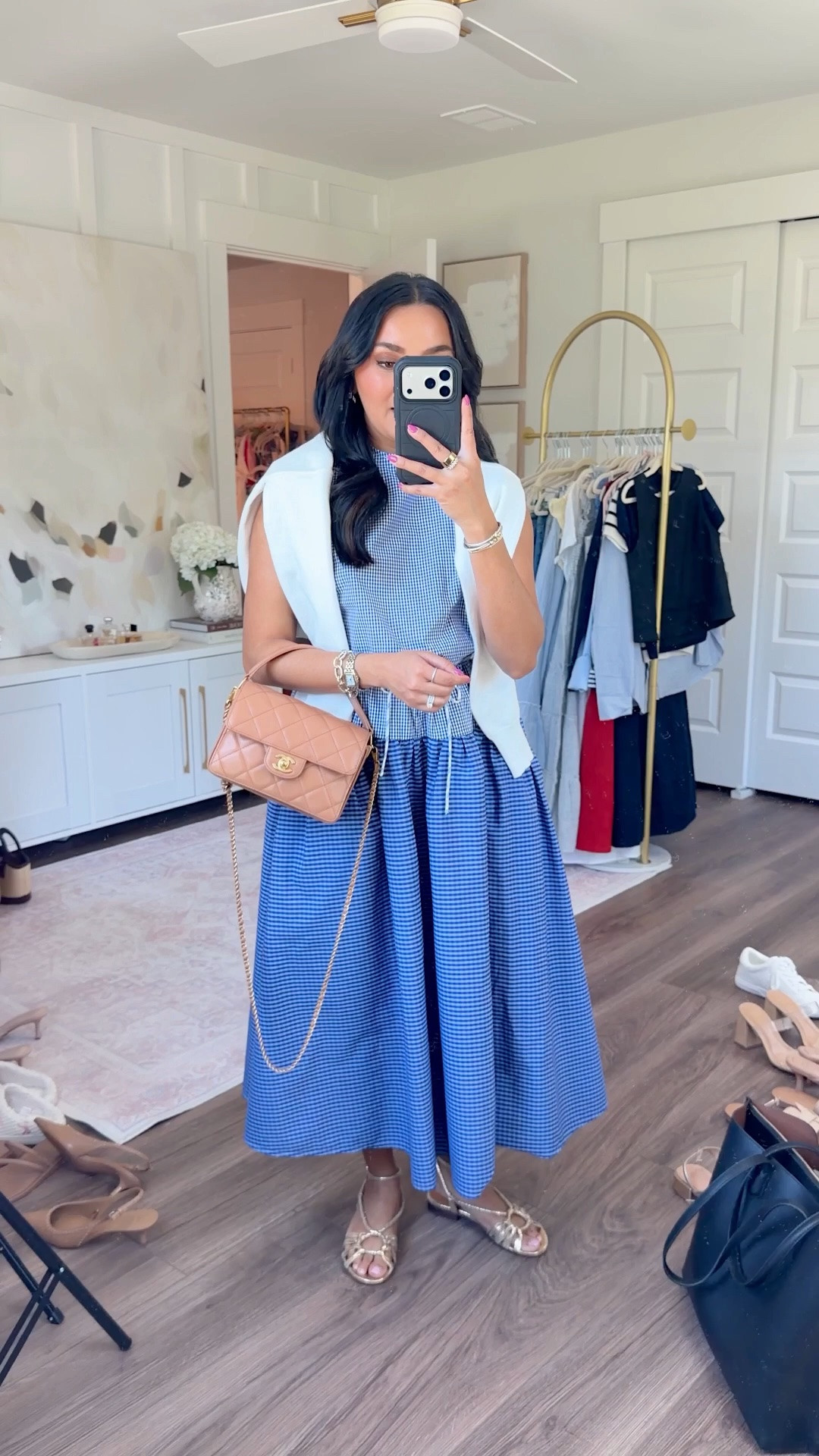Dress size 0 regular TTS 
Sandals size 5 TTs 
Cardigan size xs TTS

#LTKPetite #LTKootd #LTKgrwm