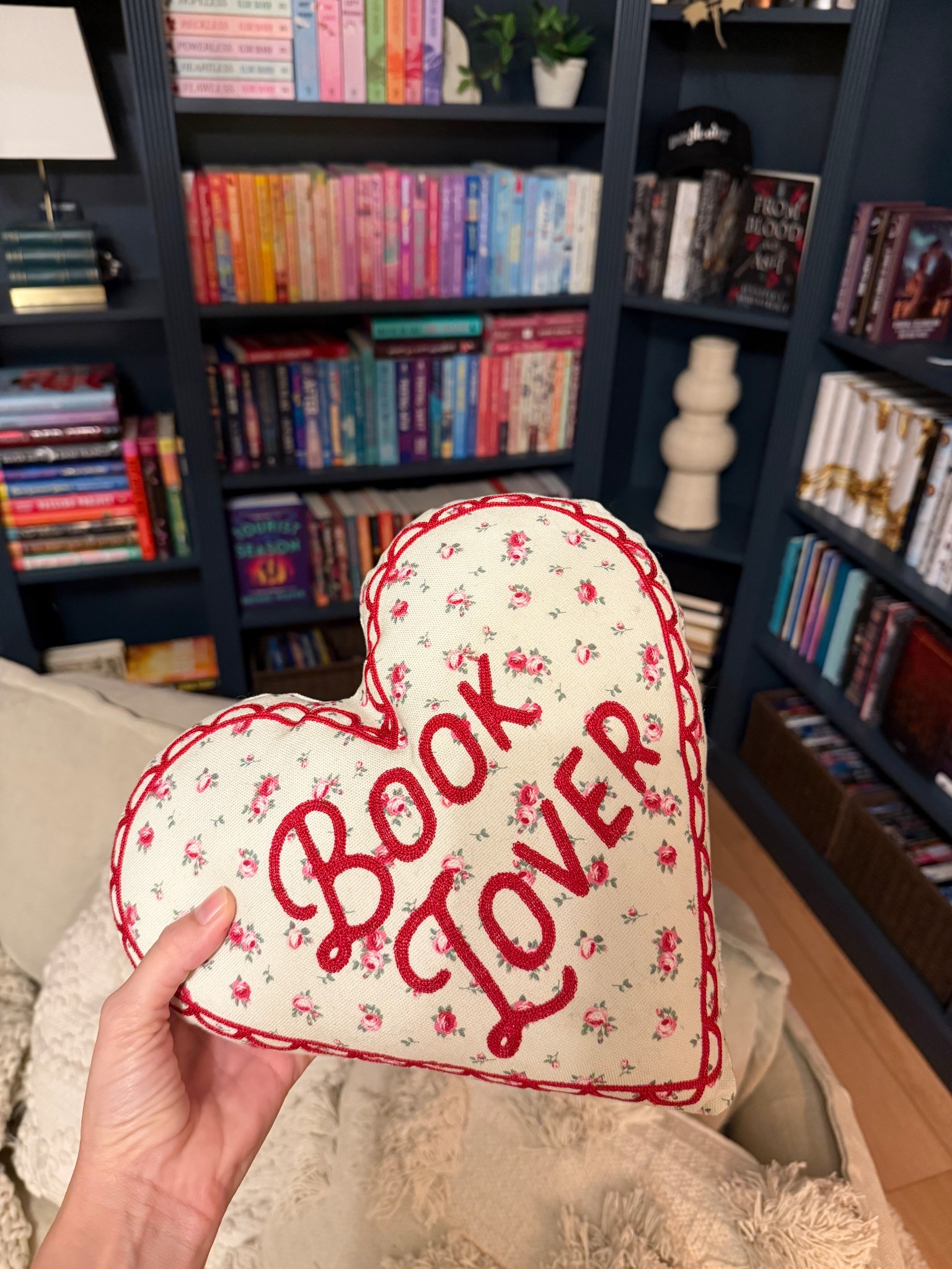 The cutest bookish pillow 📚❤️💌 

#LTKHome #LTKGiftGuide
